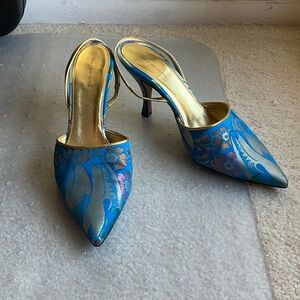 Dries Van Noten leather interior Floral Heels